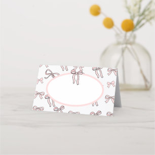 Carte De Placement Cute rose Doodle Bow Blank Food ou