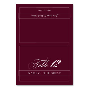 Carte de placement de calligraphie ivoire Bourgogn