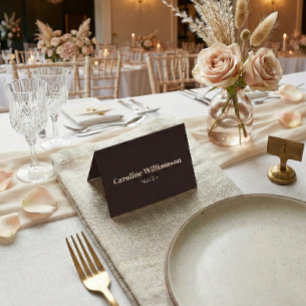 Carte de placement de mariage personnalisée en typ