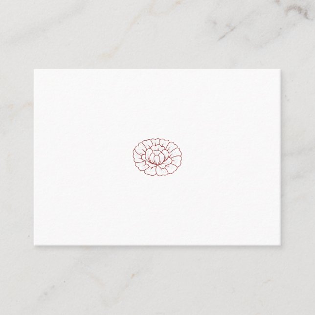 Carte De Placement Décor rouge orangé (Devant)