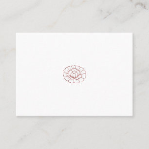 Carte De Placement Décor rouge orangé