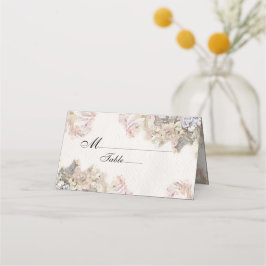 Carte De Placement Délicat Mariage floral aquarelle