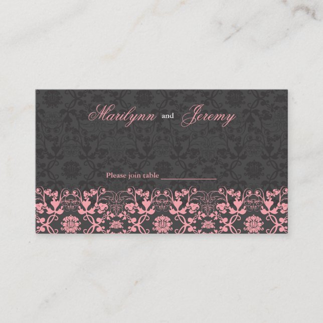 Carte De Placement Dentelle noir Dentelle Table/Carte Place (Devant)