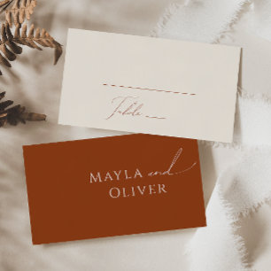 Carte De Placement Désert de Whimsical   Mariage plat en terre cuite