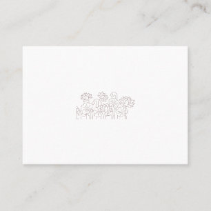 Carte De Placement Design floral rouge Pinkish
