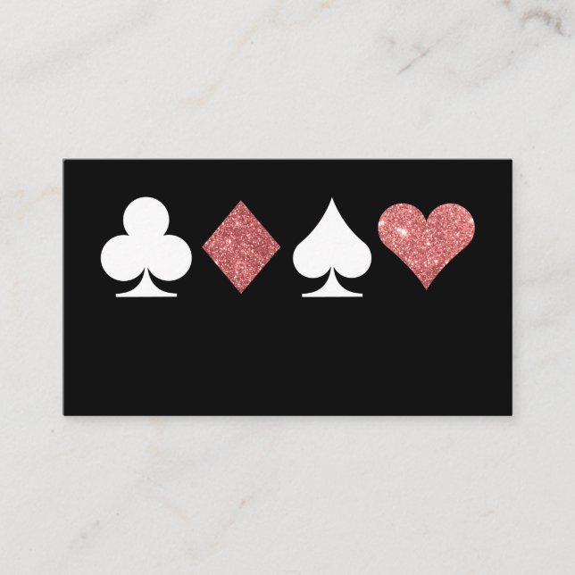 Carte De Placement Destinas Las Vegas Glittered Rose Gold Place Card (Devant)