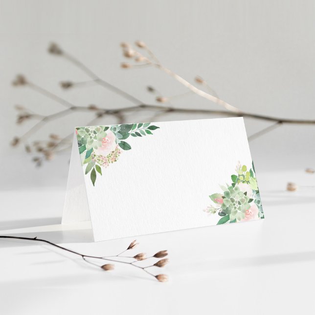 Carte De Placement DEVON Teint Floral de Succulente Végétation (Créateur téléchargé)
