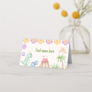 Carte De Placement Dinosaur Tente Place Card Baby shower d'anniversai