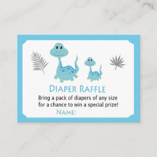 Carte De Placement Dinosaure bleu Raffle Billets