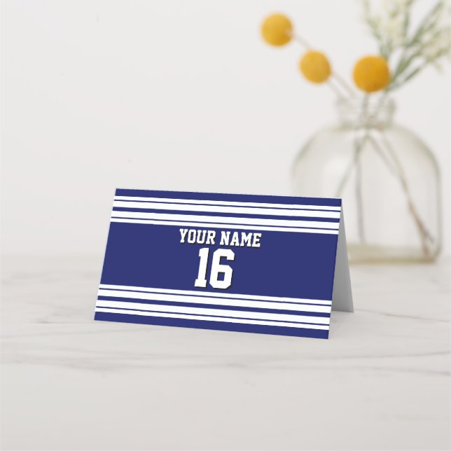 Carte De Placement do-it-yourself BG Marine White Team Jersey Numéro  (Devant)