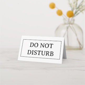 Carte De Placement DO NOT DISTURB | 4" x 3.5" Folded Place Card
