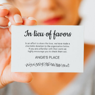 Carte De Placement Dons de bienfaisance avec Mariage du numéro de siè