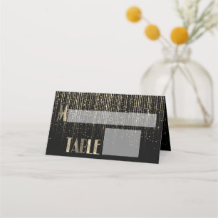 Carte De Placement Douche Black et Gold Star