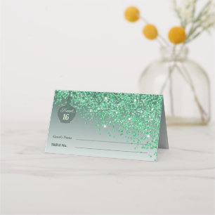 Carte De Placement Douze ans charmants Parfum Émeraude Paillettes Ver