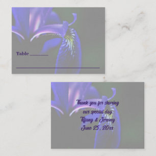 Carte De Placement Drapeau bleu Iris Fleur Mariage personnalisé
