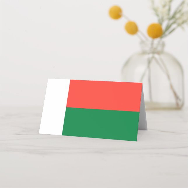 Carte De Placement Drapeau de Madagascar (Devant)