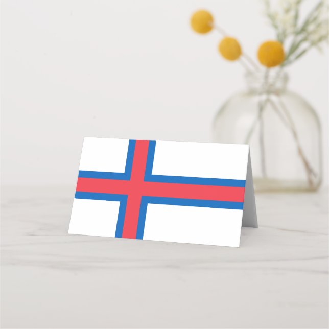 Carte De Placement Drapeau des îles Féroé (Devant)