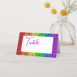 Carte De Placement Drapeau LGBT arc-en-ciel scintille gay lesbienne m