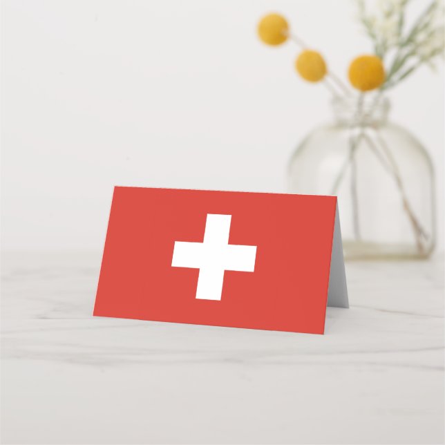 Carte De Placement Drapeau Suisse (Devant)