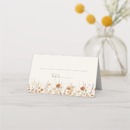 Carte De Placement Dreamy Fleur sauvage d'automne Mariage