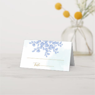 Carte De Placement Dusty Bleu Botanique Eucalyptus Mariage Feuille