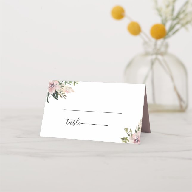 Carte De Placement Dusty Mauve Mariage botanique (Devant)