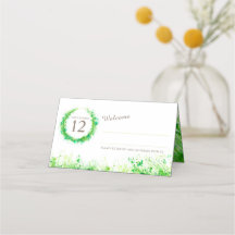 Eau verte herbe mariage carte place