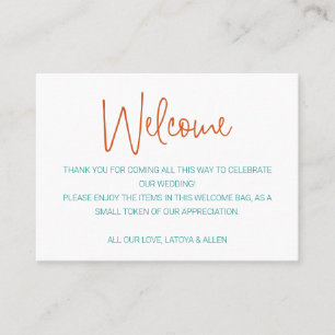 Carte De Placement Écriture manuscrite colorée Mariage Bienvenue Pani