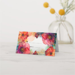 Carte De Placement Élégance pétale écarlate