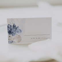Elégant Coastal Beach Wedding Place Card