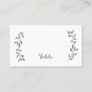 Carte De Placement Elégant Eucalyptus Mariage Plat Place Card