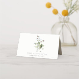 Carte De Placement Élégant Fleur sauvage croisé violet Baptême floral