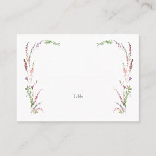 Carte De Placement Elégant Fleur sauvage Floral Mariage tendance Esco