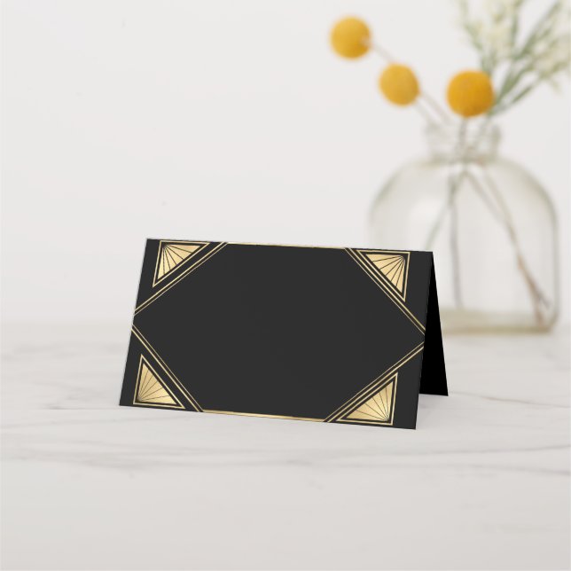 Carte De Placement Elégant Gatsby art déco (Devant)