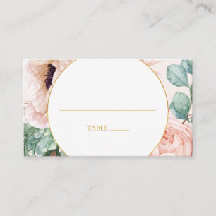 Carte De Placement Elégant Jardin Floral Blush   Pastel Flat Mariage