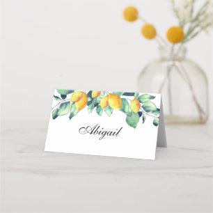 Carte De Placement Elégant Mariage de la Toscane Weiss Grün