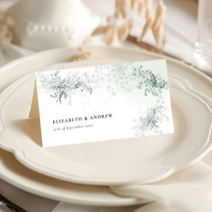 Carte De Placement Élégant Mariage Eucalyptus