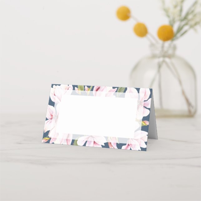 Carte De Placement Élégant Mariage Magnolia (Devant)