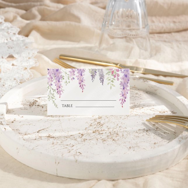 Carte De Placement Élégant Purple Wisteria Flowers Mariage (Créateur téléchargé)