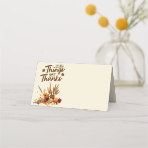 Carte De Placement Élégant Thanksgiving divertissant
