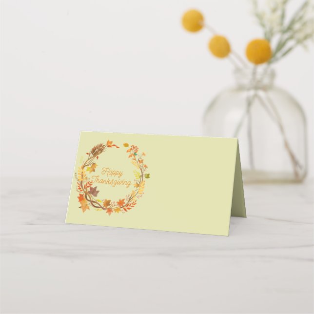 Carte De Placement Élégant Thanksgiving divertissant (Devant)