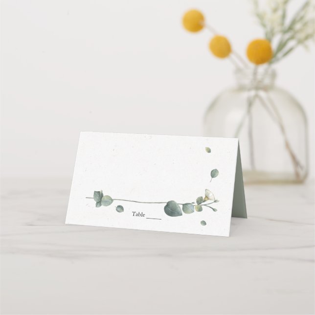 Carte De Placement Elégante aquarelle botanique Eucalyptus (Devant)