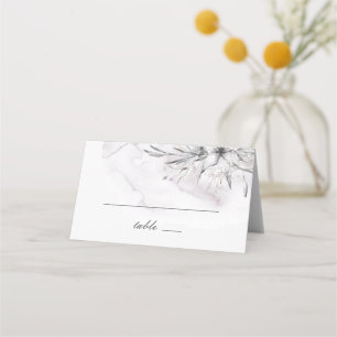 Carte De Placement Elégante aquarelle violet foncé mariage