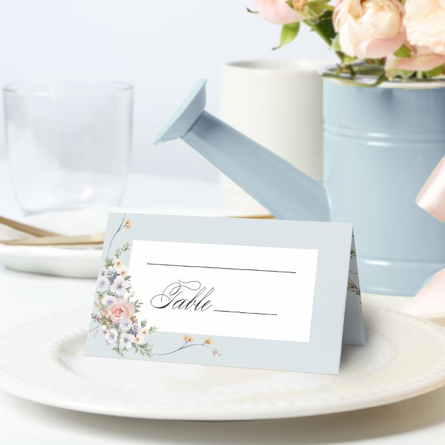 Carte De Placement Élégante calligraphie florale Pastel Boho (Créateur téléchargé)