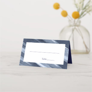 Carte De Placement Elégante carte bleue personnalisée