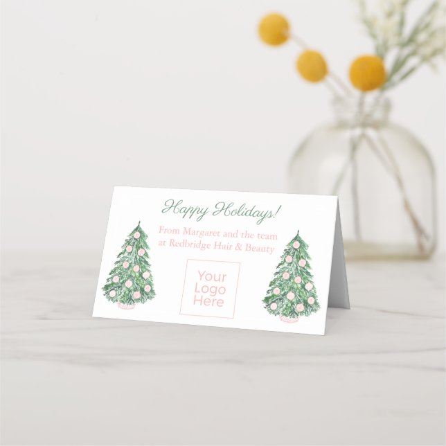 Carte De Placement Elégante carte cadeau de marketing de Noël (Devant)