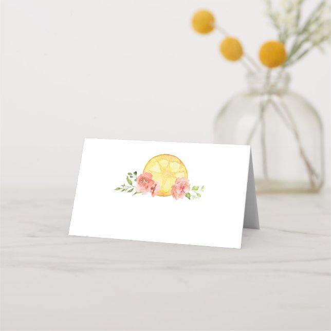 Carte De Placement Elégante carte Mariage en agrumes floraux (Devant)
