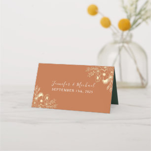 Carte De Placement Elégante carte Mariage Gold
