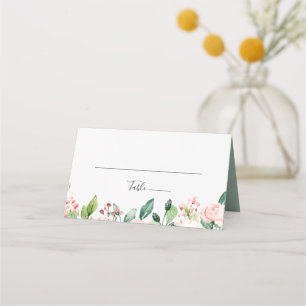 Carte De Placement Elégante Dainty Automne Floral Mariage Carte Place