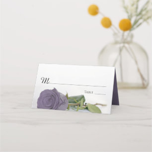 Carte De Placement Élégante écriture de Mariage Rose Dusty Purple